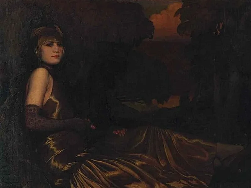 1890-Eduardo Soria Santa Cruz - Ritratto di una donna elegante